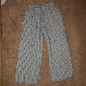 Striped floaty cropped pants